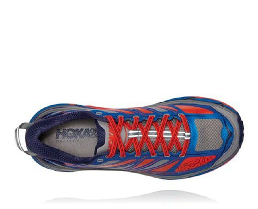 Hoka One One Mens Trail Shoes - Mafate Speed 2 - Blue - TNQU09625